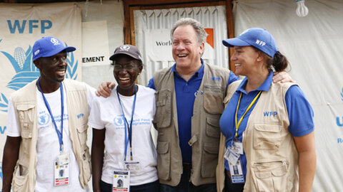 WFP Executive Director and field staff