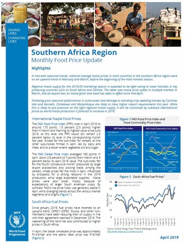 Southern Africa - Monthly Food Price Update, April 2019