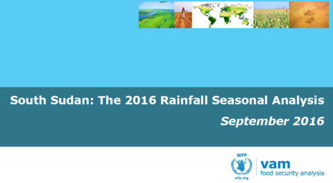 South Sudan - The 2016 Rainfall Season