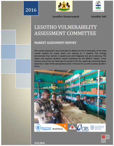 Lesotho - Market Assessment: Vulnerability Assessment Committee, March 2016
