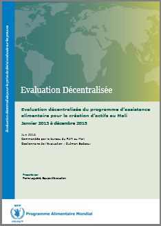 A Decentralized Evaluation of WFP's Asset Creation Programme in Mali
