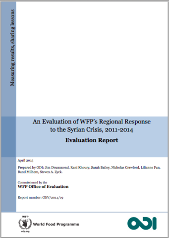 An Evaluation of WFP’s Regional Response to the Syrian Crisis, 2011-2014