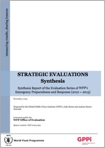 Synthesis of the Evaluation Series of WFP's Emergency Preparedness and Response (2012 – 2015)