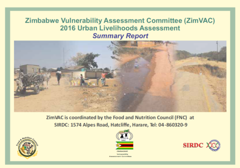Zimbabwe - Vulnerability Assessment Committee (ZimVAC) 2016 Urban Livelihoods Assessment, October 2016