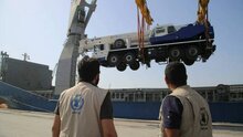 Four USAID-Funded Mobile Cranes Arrive At Yemen's Largest Red Sea Port